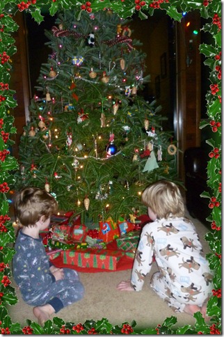 Boys with tree
