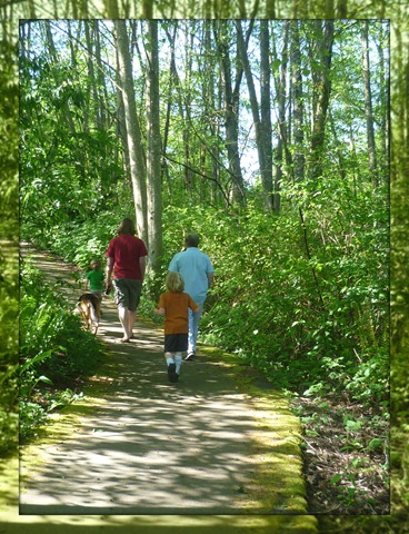 Mothers day walk in woods