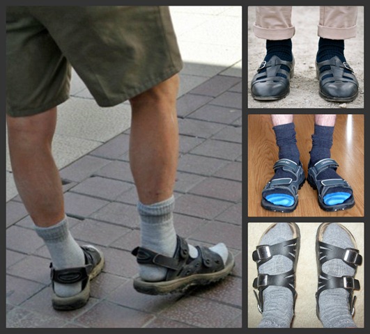 Awful Sandal and Sock Collage