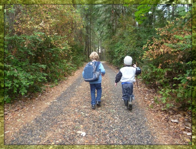 Bits of Fall - Boys walking to bus stop
