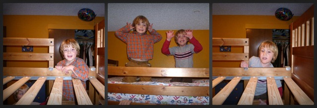 bunk beds up top collage