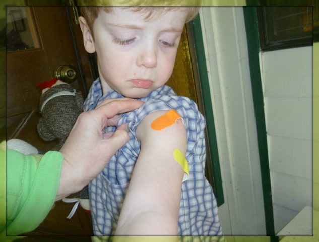 Carter and the two bandaids