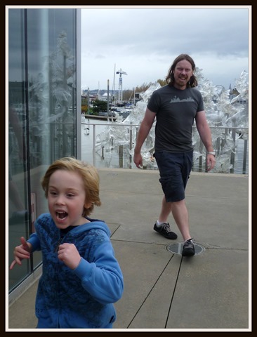 Running towards glass