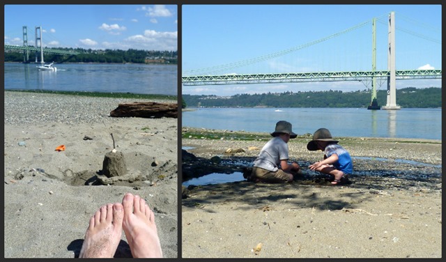 Beach with the boys Collage 2